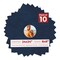 Navy Suede Mat Board for 24x24 Frames - Circle Opening for 8x8 Photos